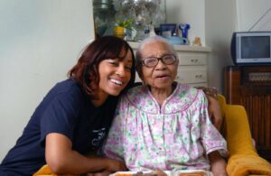 Volunteer with Client
