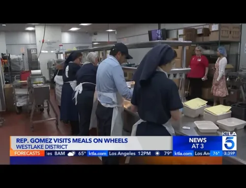 KTLA: Congressman Jimmy Gomez Visits St. Vincent Meals on Wheels Kitchen to Highlight “Looming Crisis”