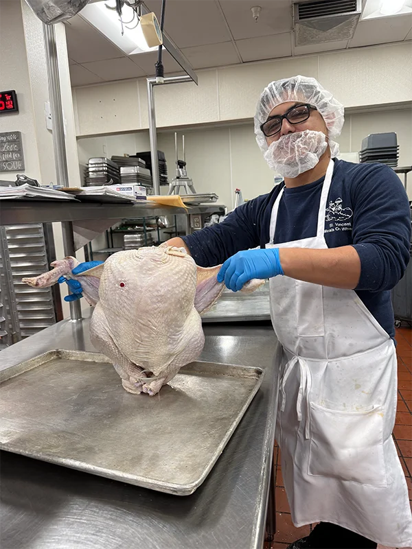 Chef Carlos with turkey